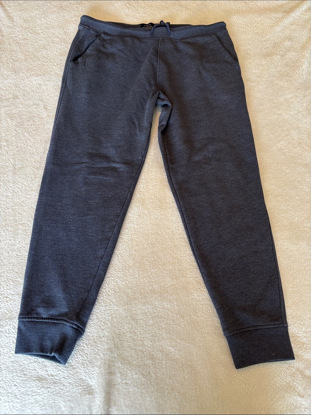 J Crew Factory Men's Jogger Sweatpants AL878 Navy Blue Heather Medium M EUC